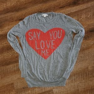 Grey Graphic knit sweater